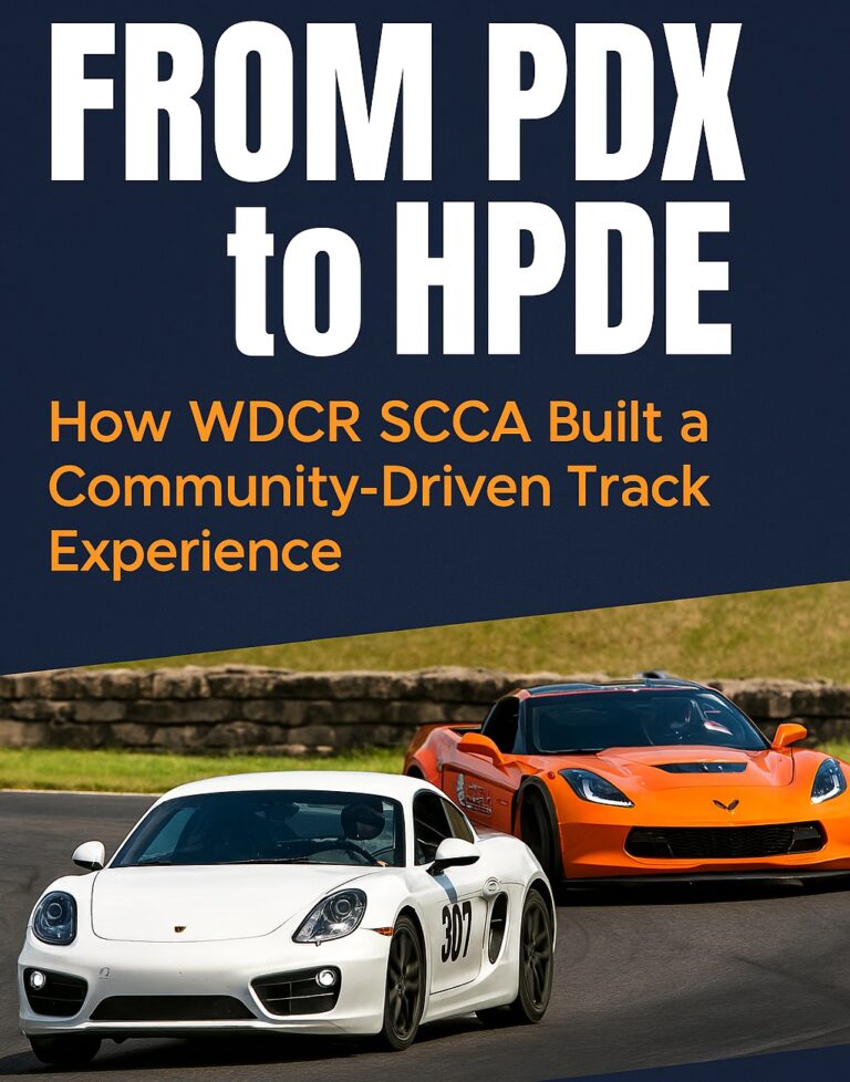 From PDX to HPDE: How WDCR SCCA Built a Community-Driven Track Experience