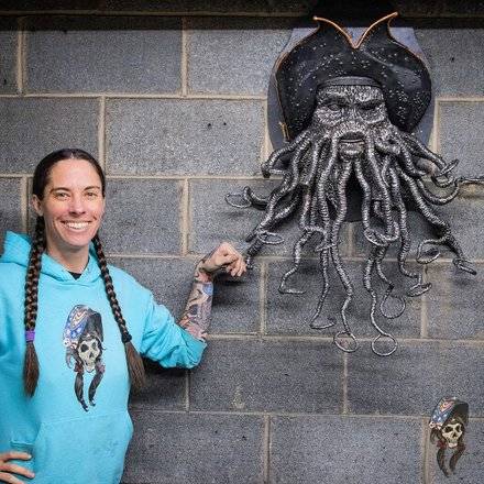 Barbie the Welder with Davey Jones Hammer Hanger