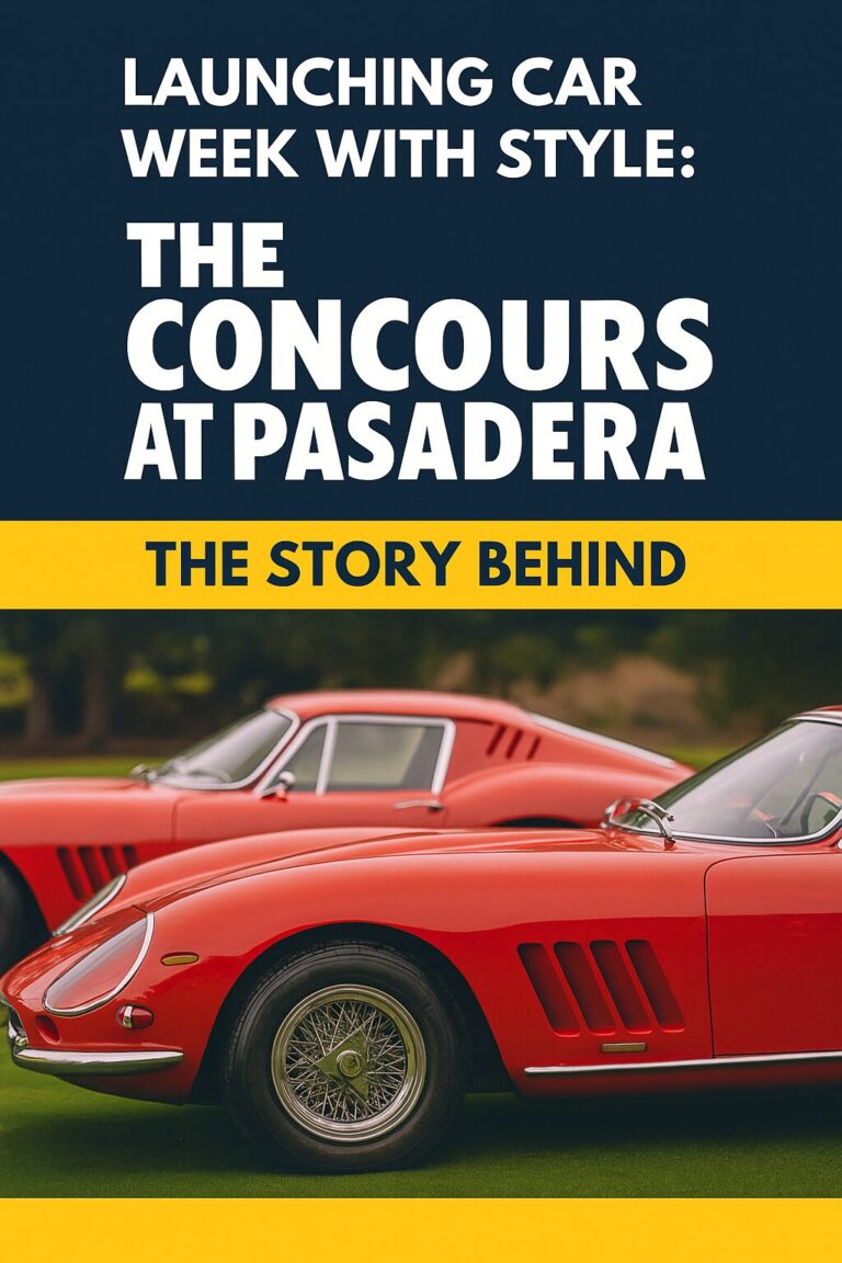 Launching Car Week with Style: The Story Behind the Concours at Pasadera