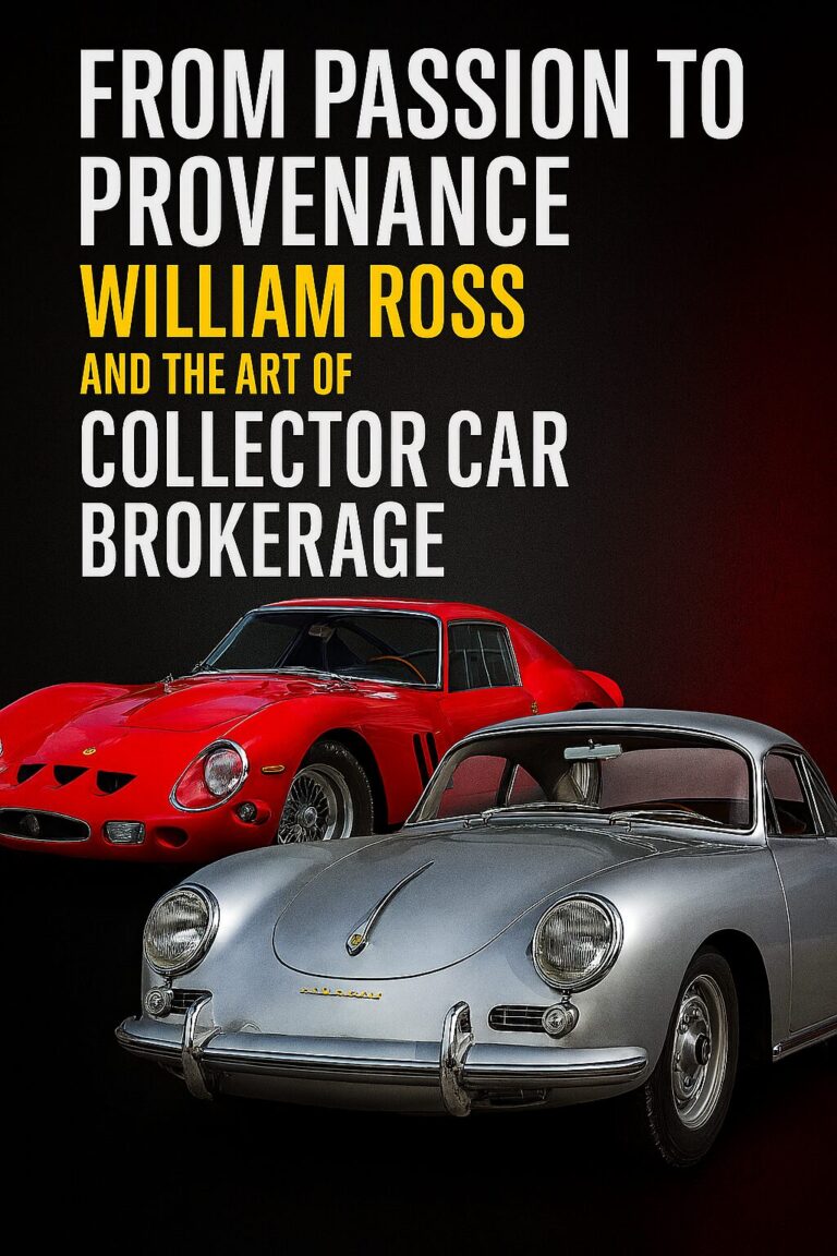 From Passion to Provenance: William Ross and the Art of Collector Car Brokerage