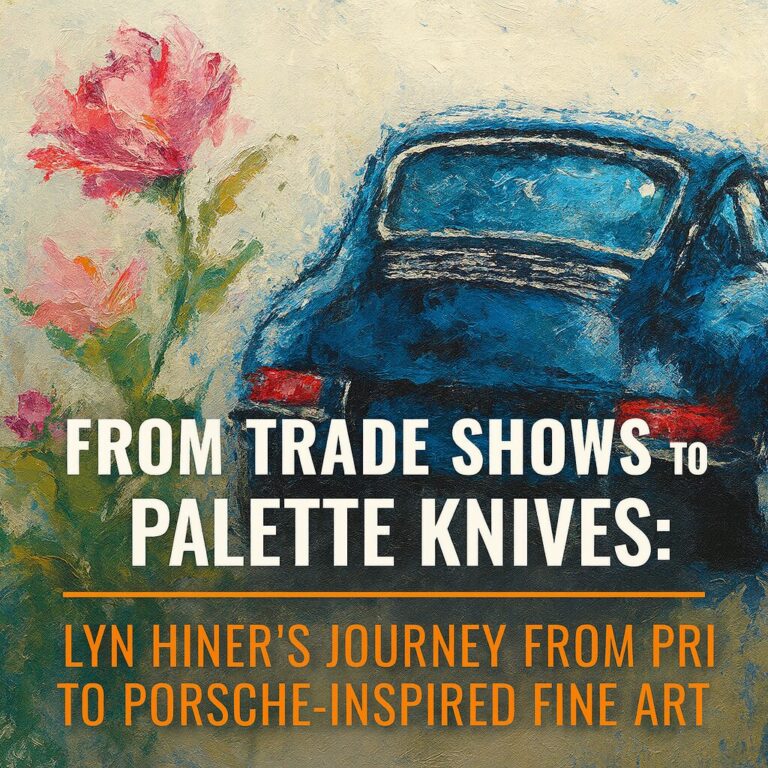 From Trade Shows to Palette Knives: Lyn Hiner’s Journey from PRI to Porsche-Inspired Fine Art