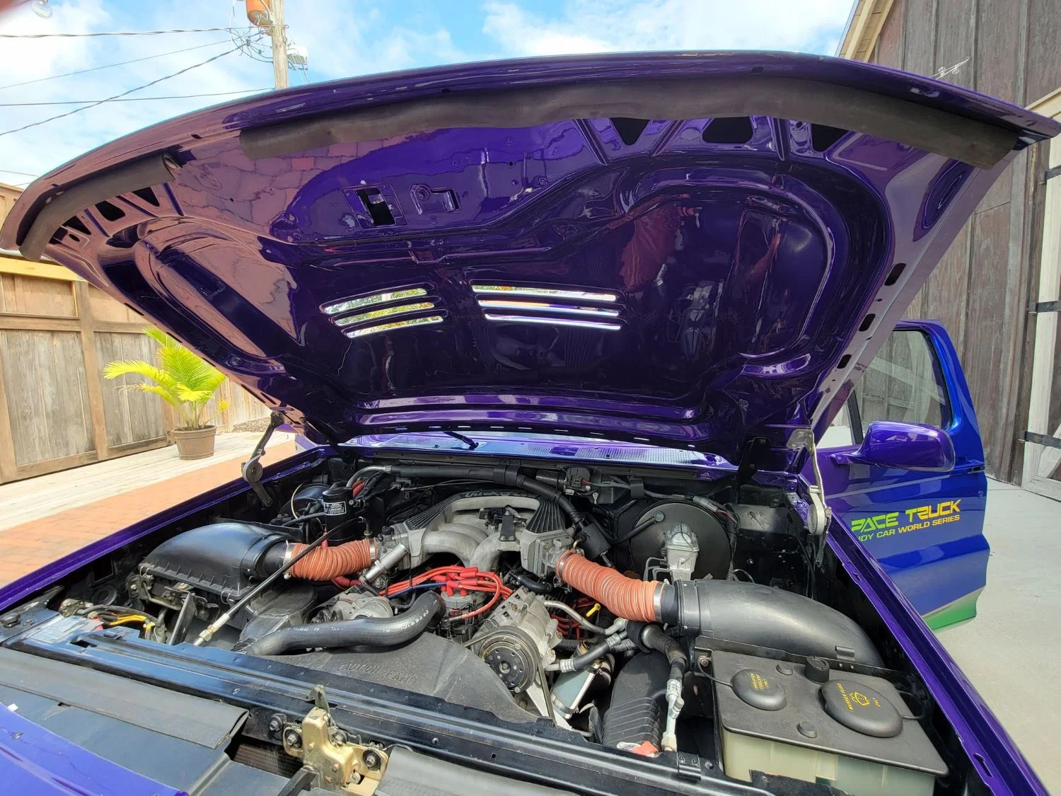 1991 Ford F 150 PPG Indy Car Pace Truck Sport Boss Engine Bay 001