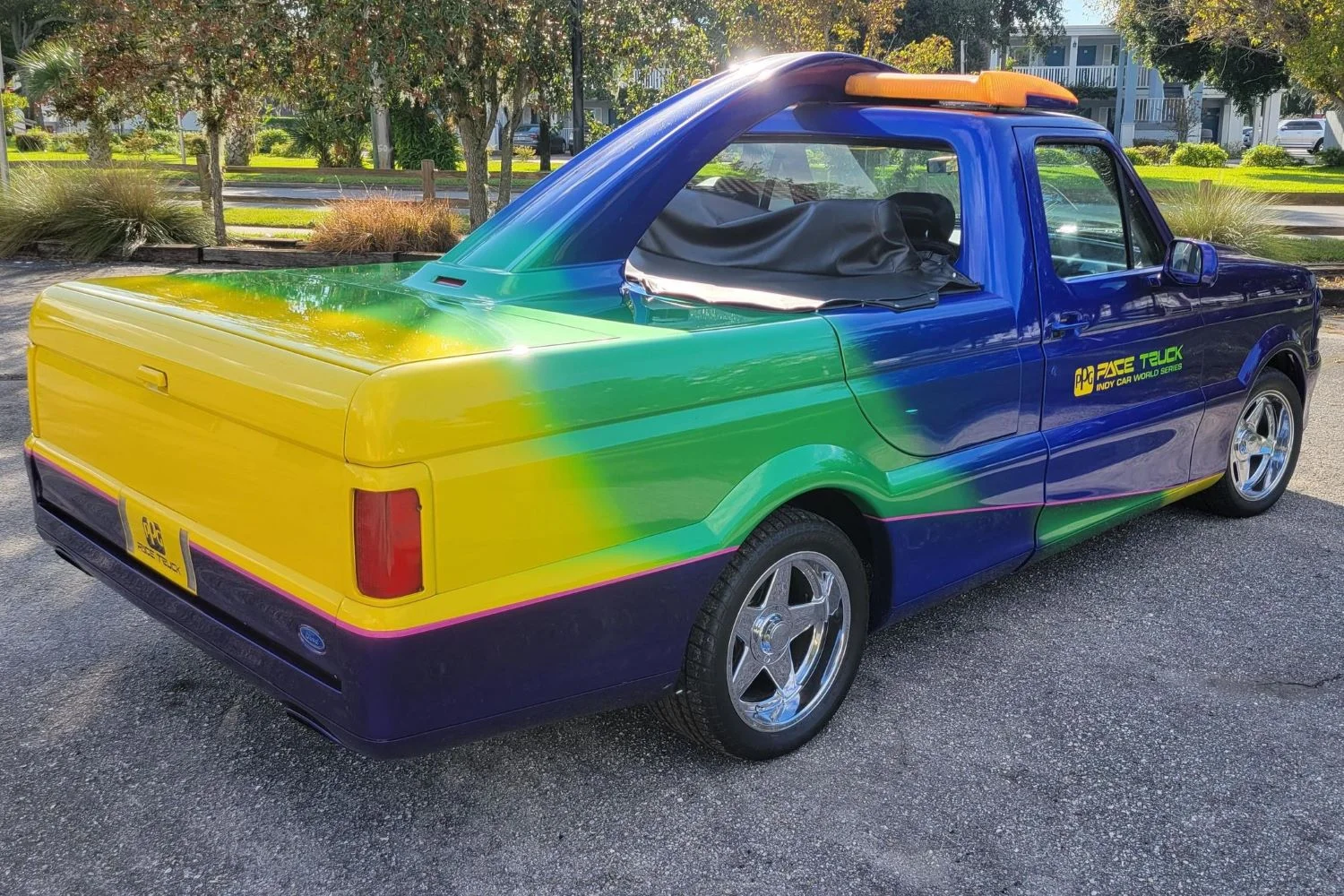 1991 Ford F 150 PPG Indy Car Pace Truck Sport Boss Exterior 002 Rear Three Quarters