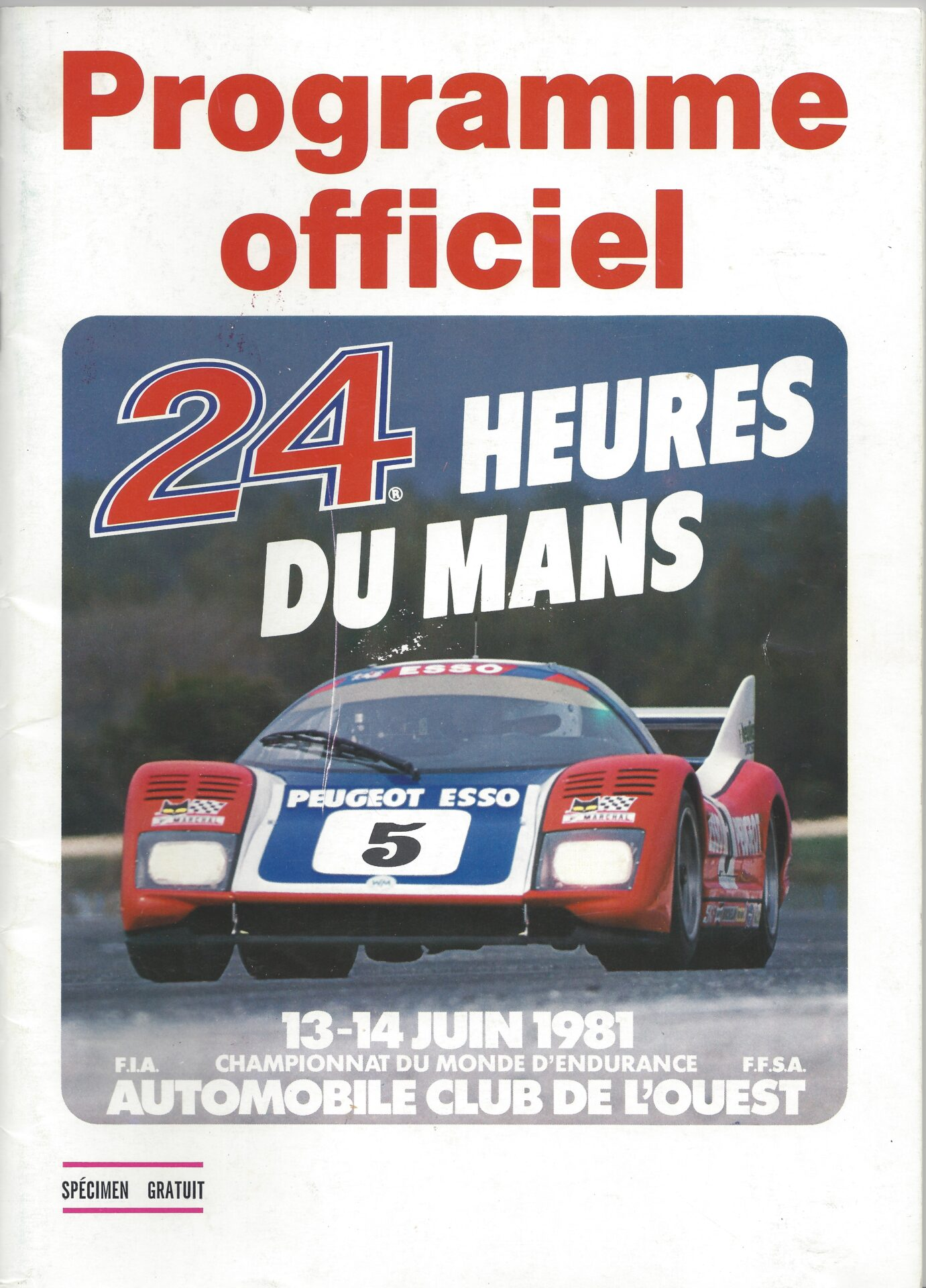 1981 24 Heures Du Mans Program